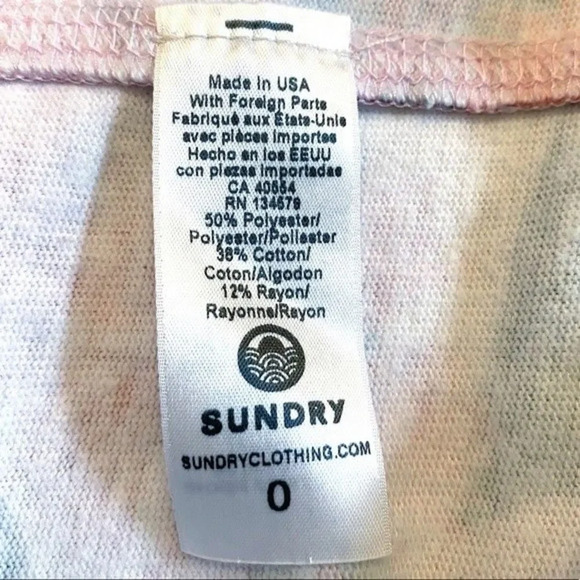 Sundry Women’s Tropical Raglan Pullover Sweatshirt Size 0 (XS) Floral Print EUC - Picture 8 of 9